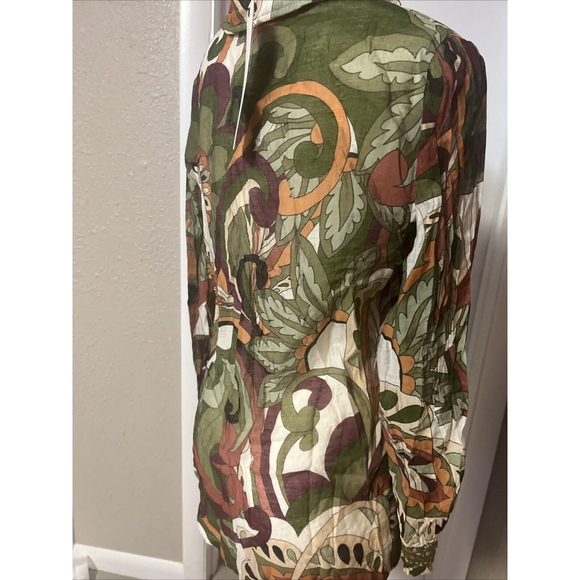 Sheer Dressy Button Up Blouse By Paparazzi NWT Embroidered details - Picture 4 of 12